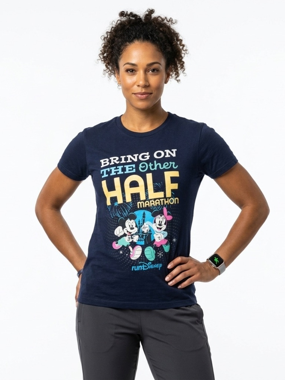 Disney Women’s RunDisney Half Marathon Running Shirt Mickey Minnie M
